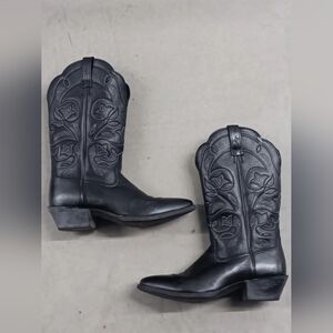 Ariat Heritage Western Women's Black Boot 8 B Leather R Toe Cowboy Boots 15770